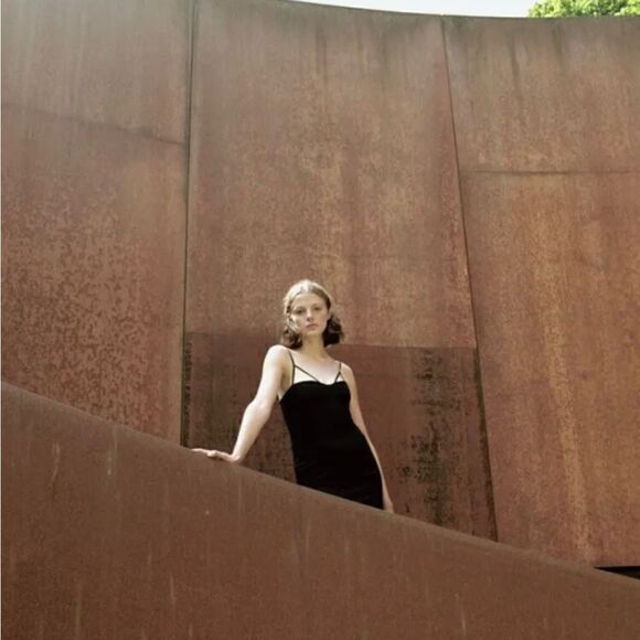 NWT ZARA Bustier Little Black Bodycon Dress M - Picture 7 of 7